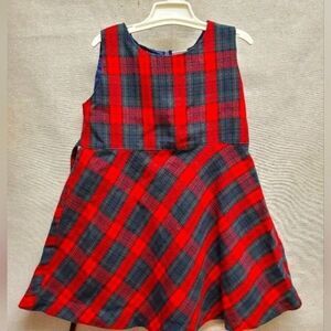 Vintage Classic Toddler Plaid Jumper Size 4